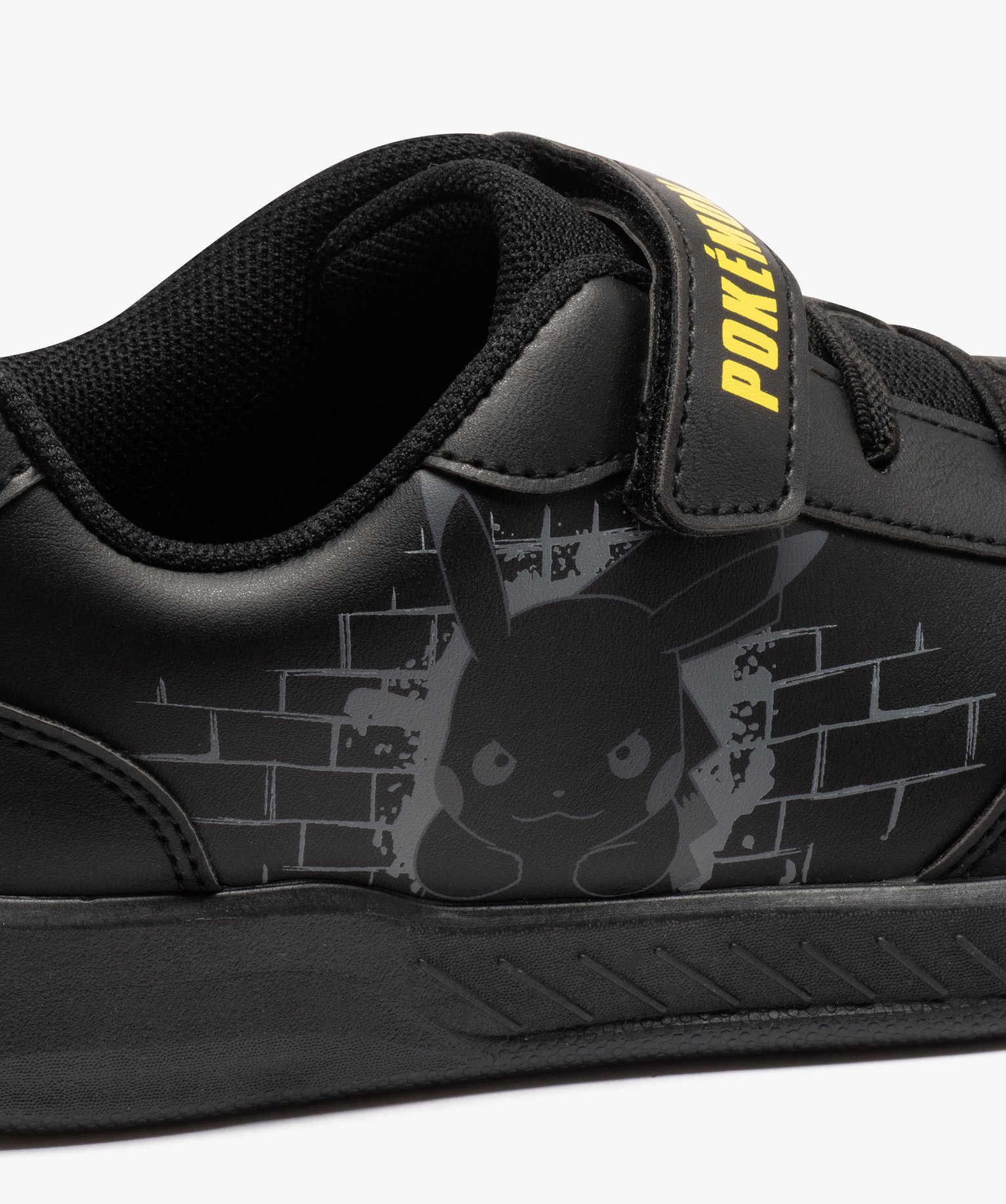 Baskets Garçon unies imprimé Pikachu - Pokémon noir | GEMO