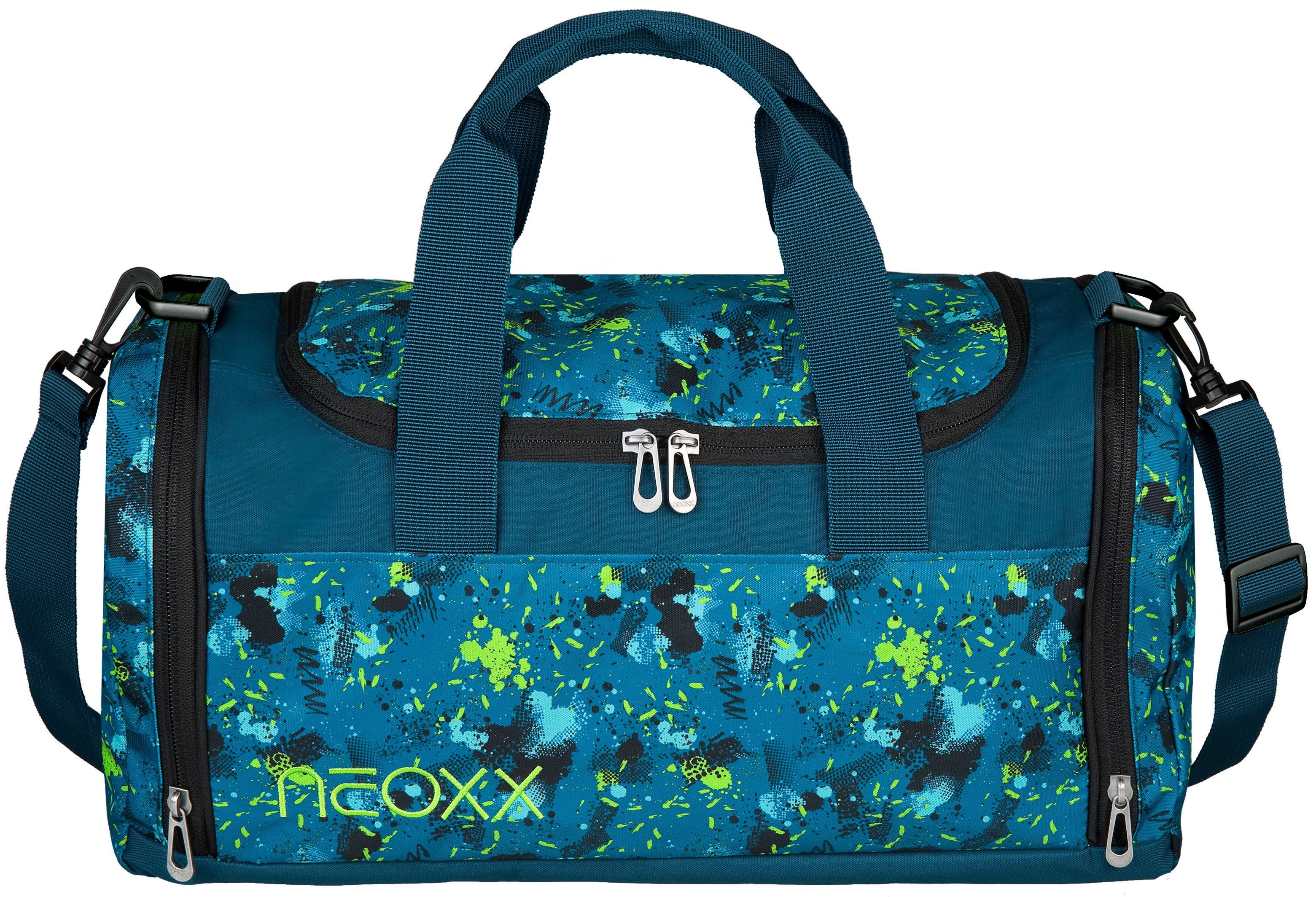 neoxx Sporttasche Champ, Petrol Extrem, aus recycelten PET-Flaschen
