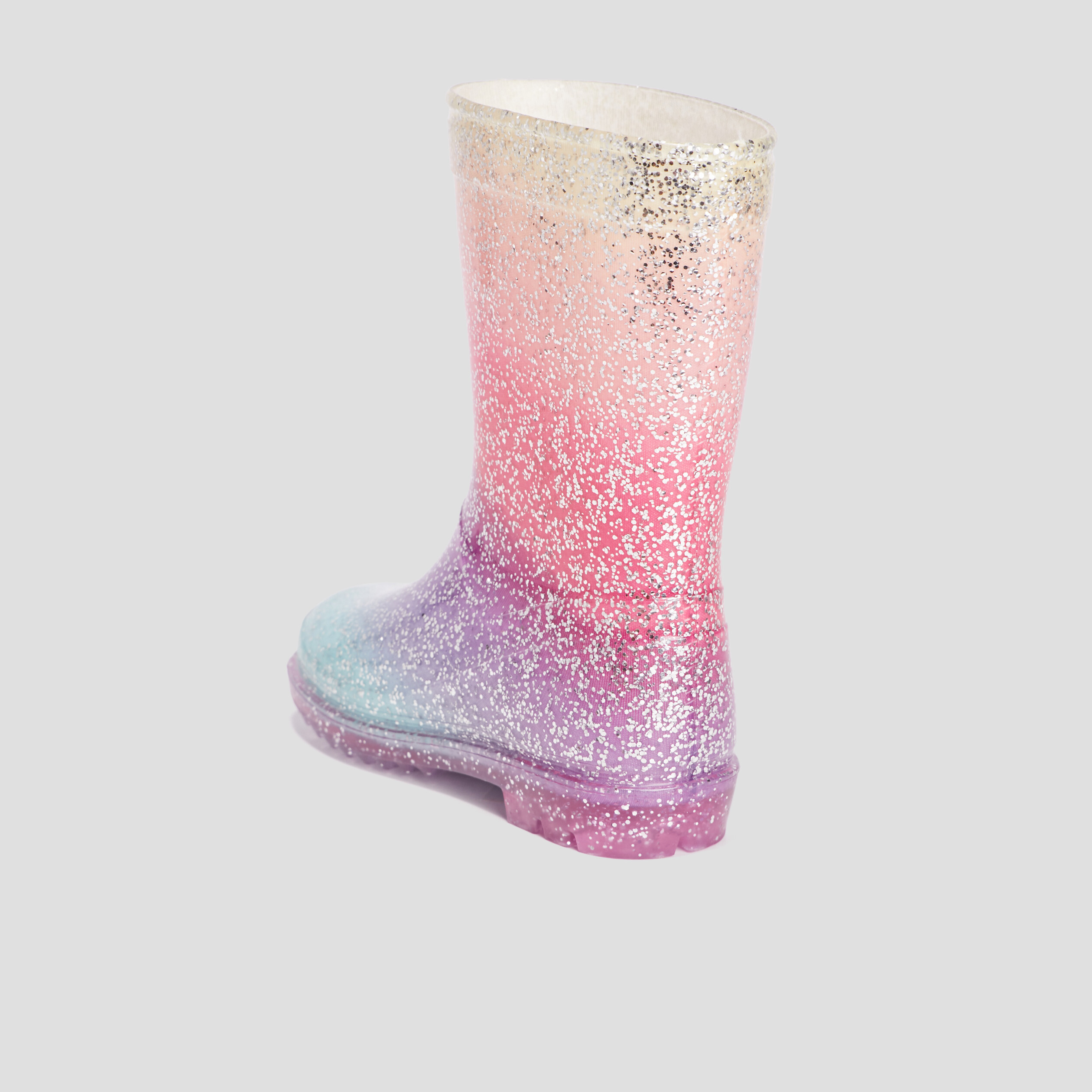 Bottes de pluie à paillettes multicolore fille | La Halle