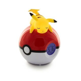 Pokémon Wecker Pokeball mit Leuchtfunktion Pikachu 18 cm