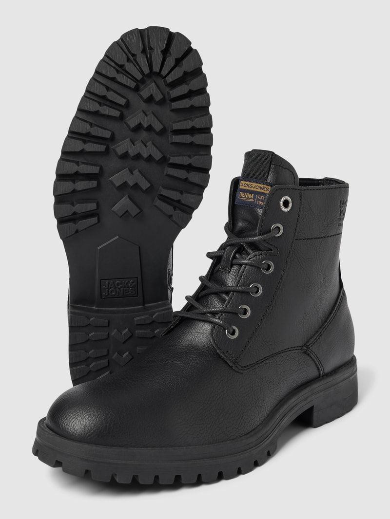 Boots mit Label-Detail Modell 'BERNIE' in schwarz