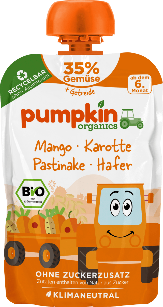 Quetschie Mango, Karotte, Pastinake und Hafer, ab 6 Monaten, 100 g