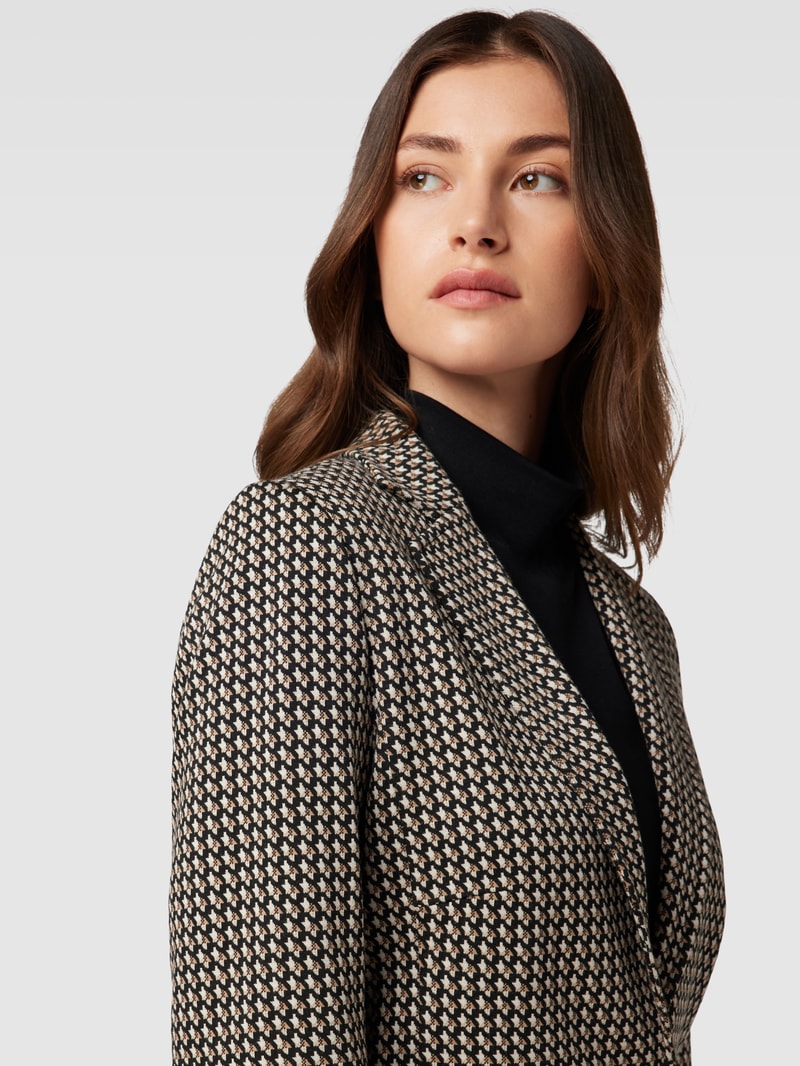 Blazer mit Allover-Muster in schwarz