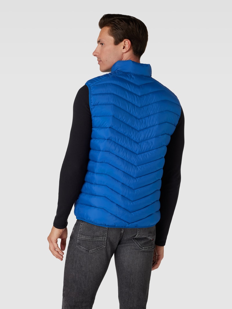 Steppweste mit Stehkragen in royalblau