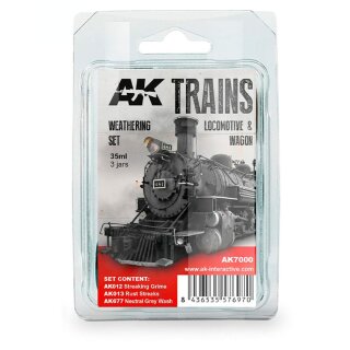 AK Weathering Set: Trains - Locomative & Wagon