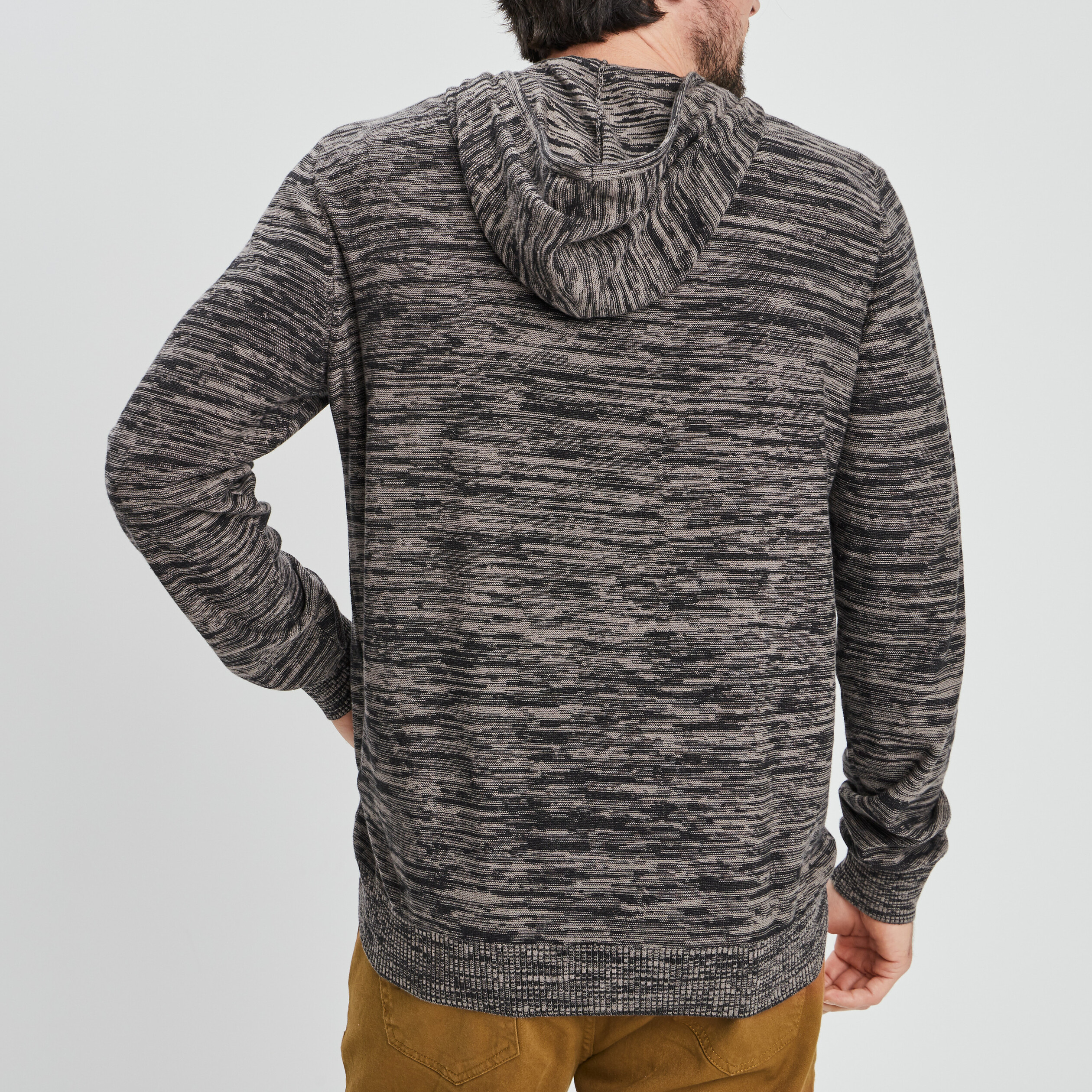 Pull à capuche taupe homme | La Halle
