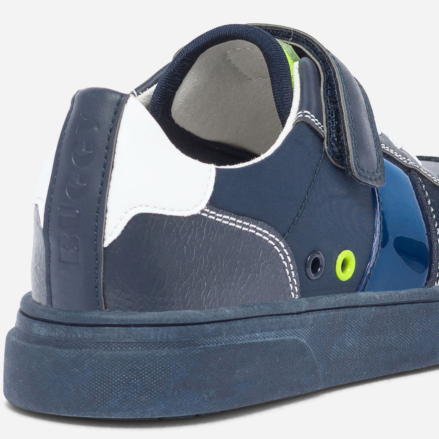 Tennis BUGGY bleu marine et jaune fluo