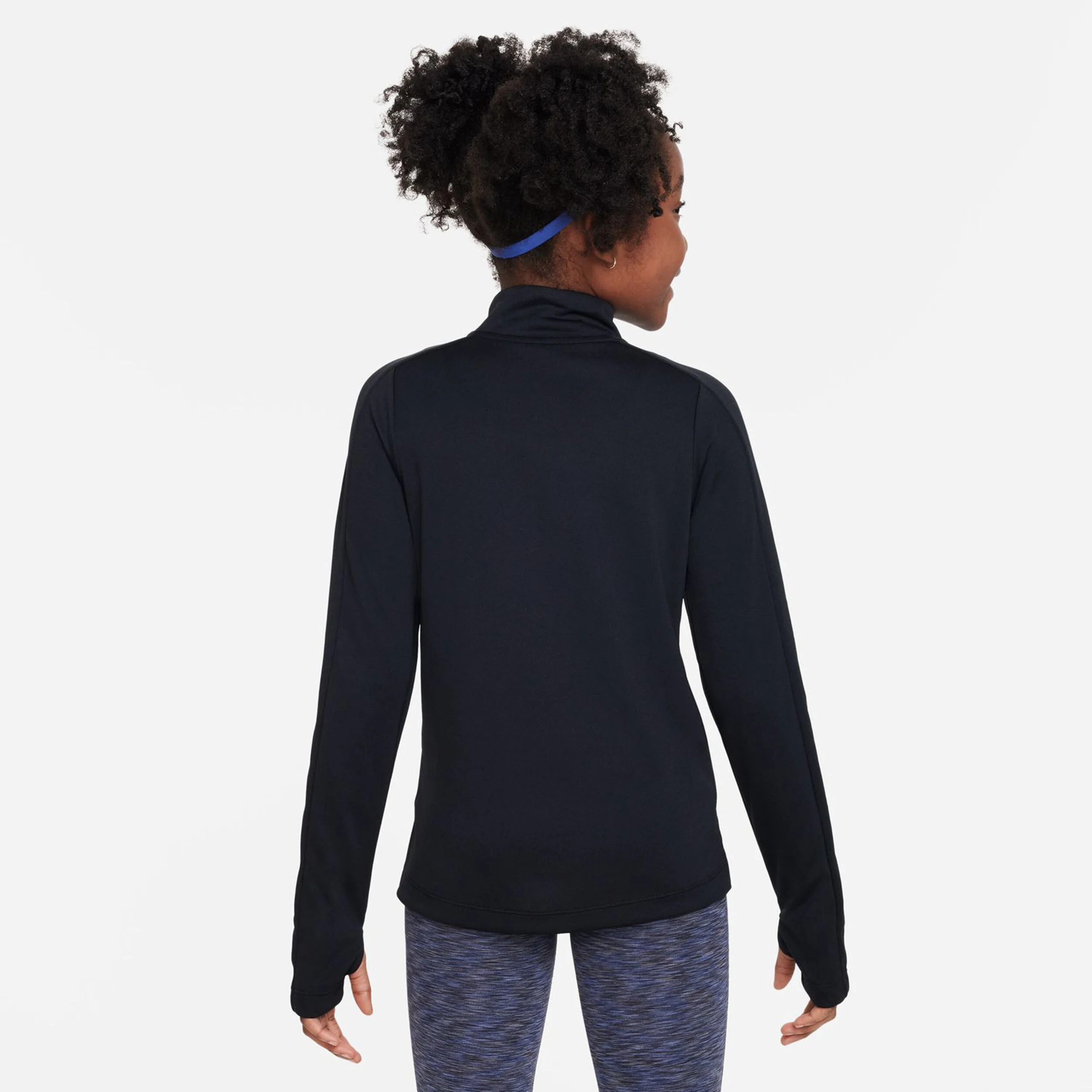 Dri-Fit Half-Zip Longsleeve Mädchen - Schwarz