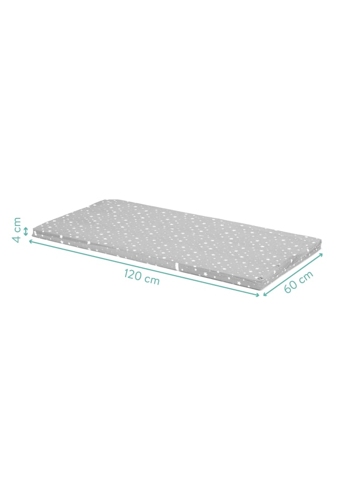 fillikid Reisebettmatratze Exklusiv 120 x 60 cm in Stars Grau günstig kaufen 60x120 cm