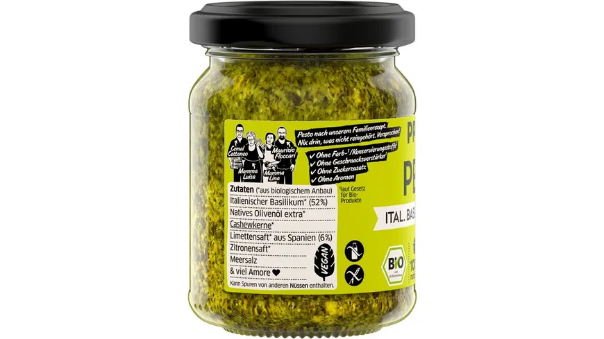PPURA Bio Pesto Basilikum 120 g