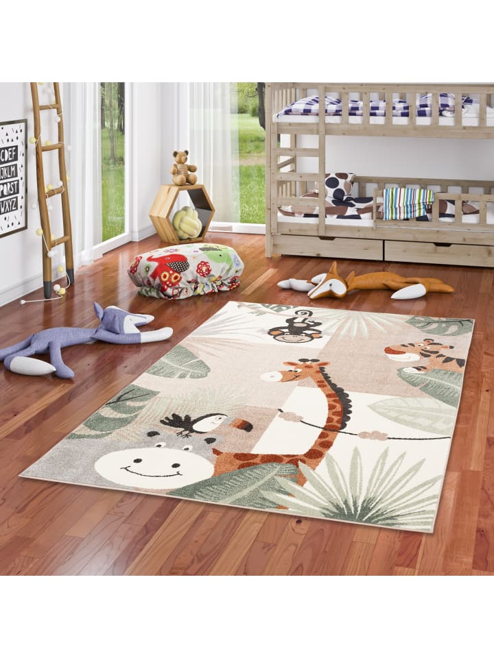 Pergamon Kinder Teppich Softstar Kids Tierwelt in Mintgrün günstig kaufen