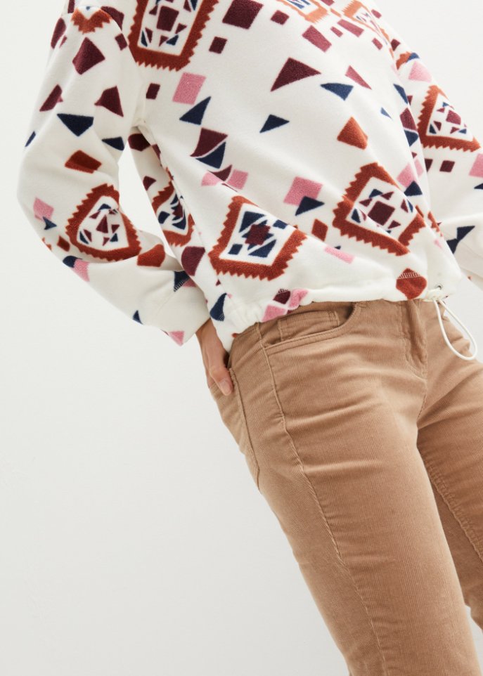 Bedrucktes Teddy-Fleeceshirt