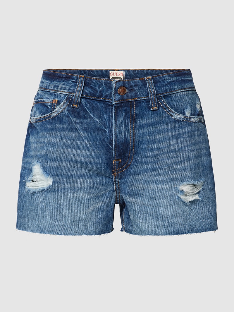 Jeansshorts im Destroyed-Look Modell 'HOLA' in bleu