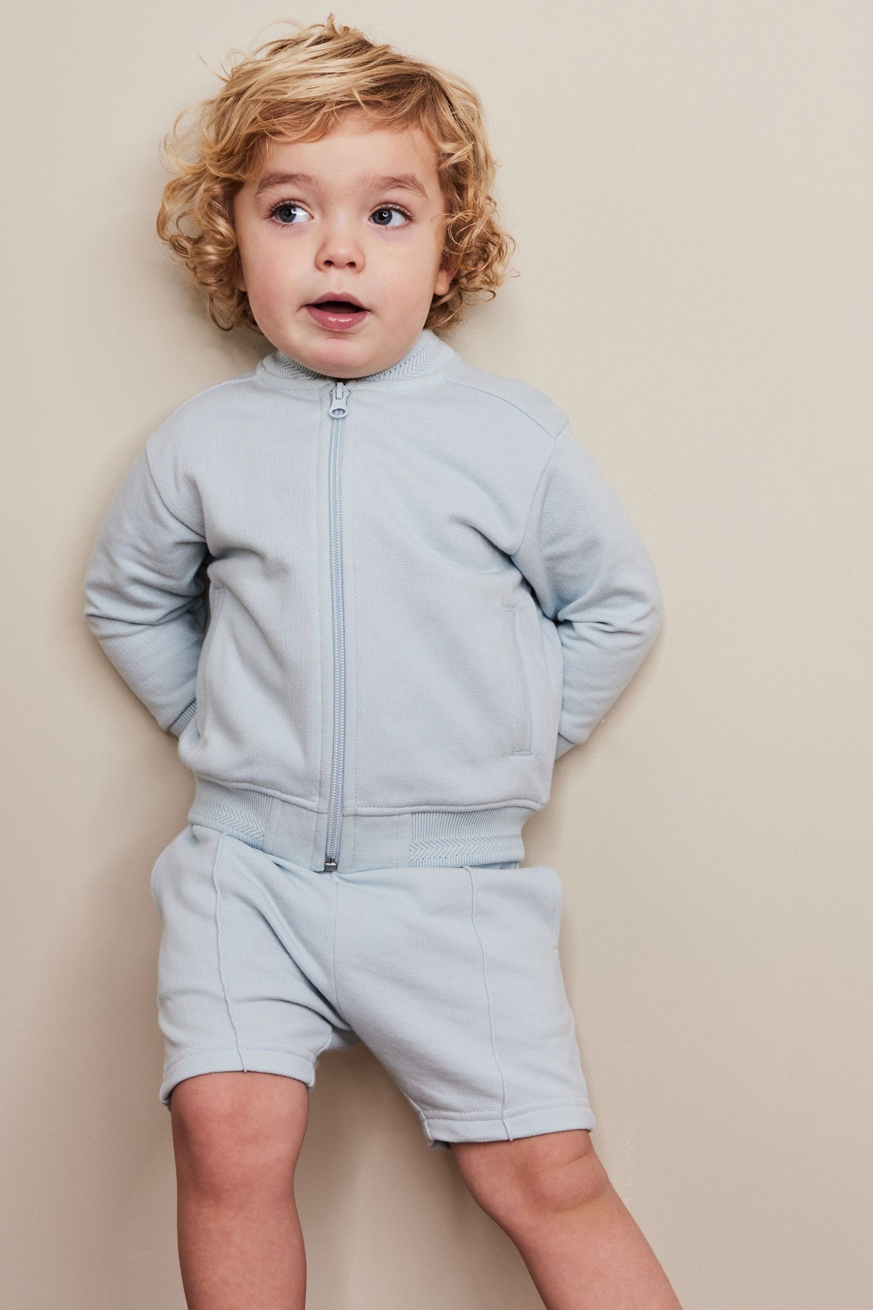 Next Sweatanzug Letterman Jacke und Shorts im Set (2-tlg)