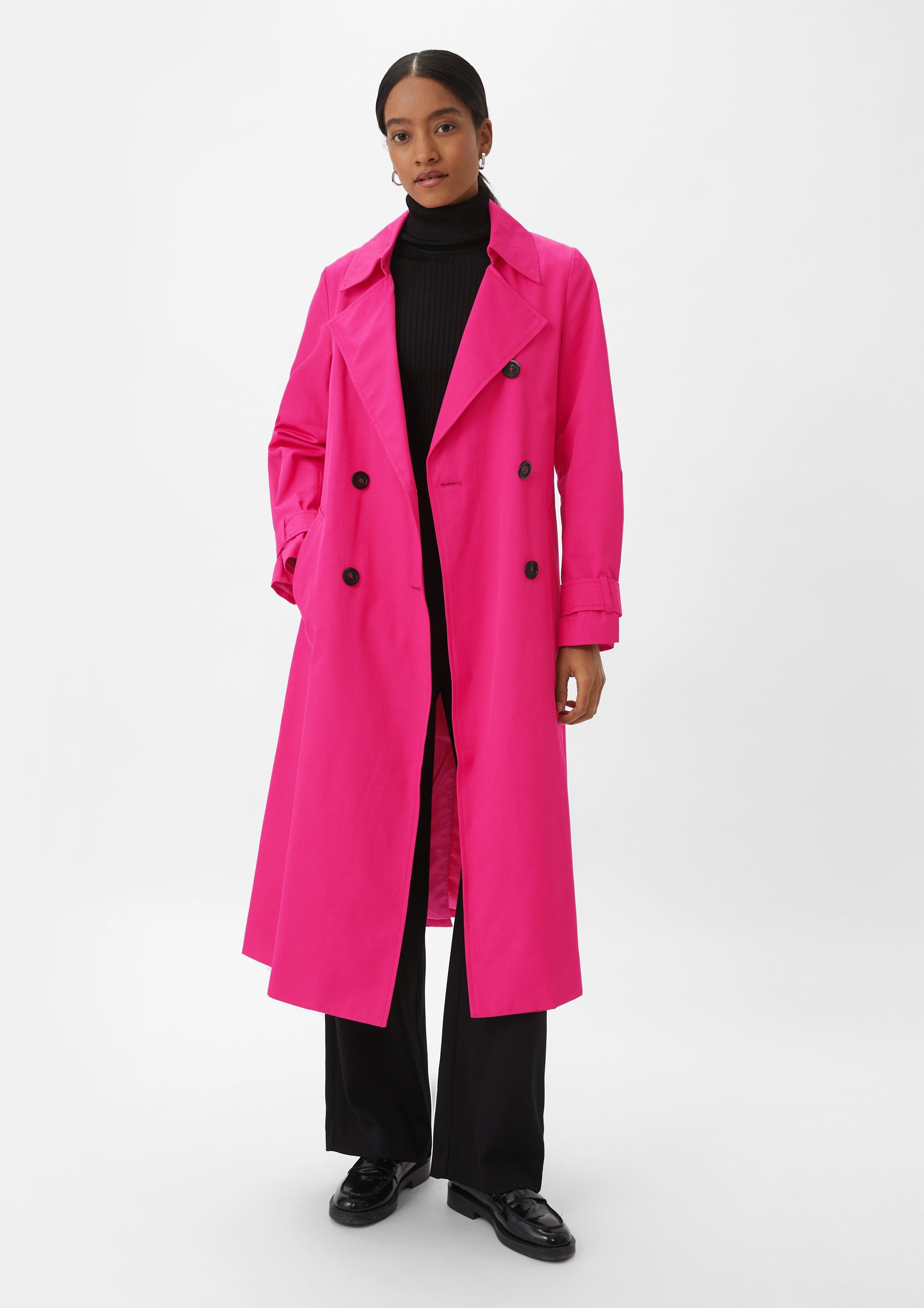 Trenchcoat mit Bindegürtel - pink