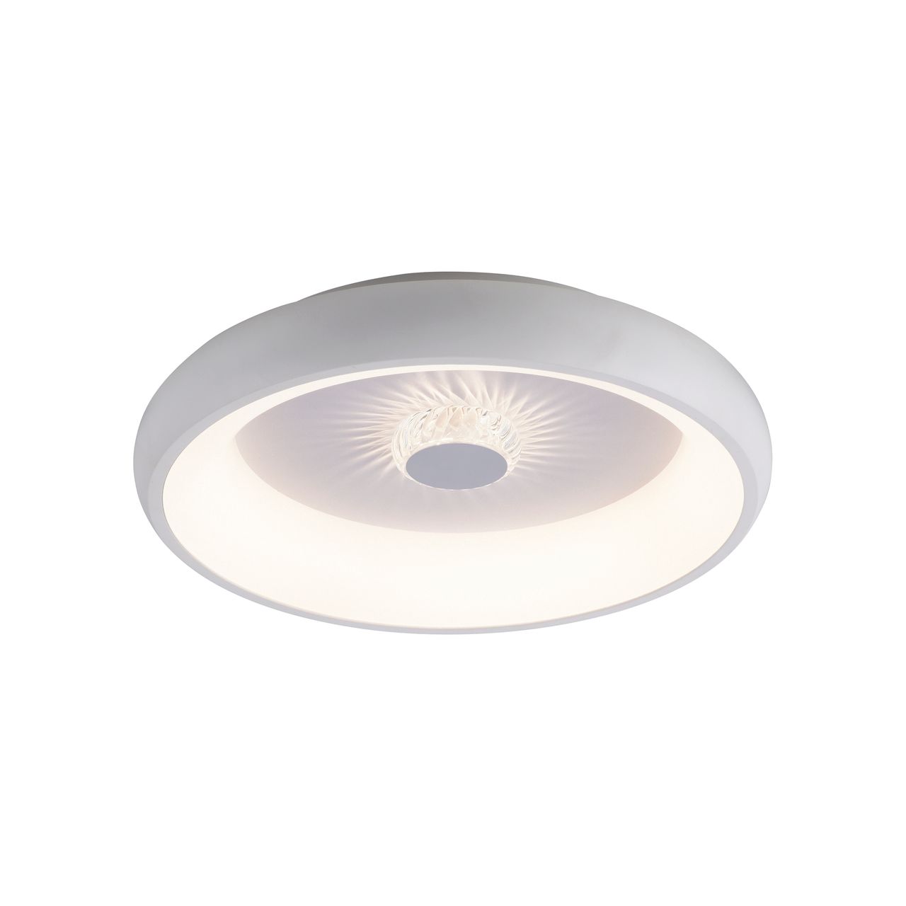 JUST LIGHT LED Deckenleuchte VERTIGO, CCT, dimmbar, Fernbedienung, Ø46,5 cm, Kristall-Effekt