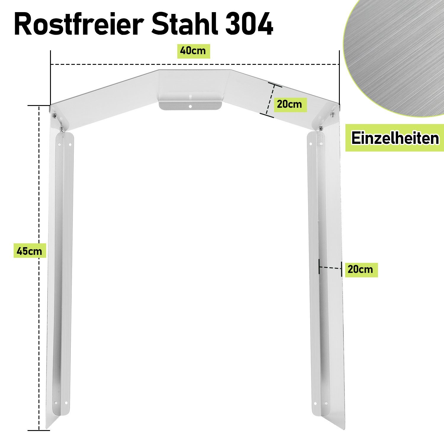 Gimisgu Wallbox Wetterschutz Abdeckung für Wallbox Edelstahl 45 x 40 x 20 cm Elektroauto-Ladestation-Halterung, (1-tlg)