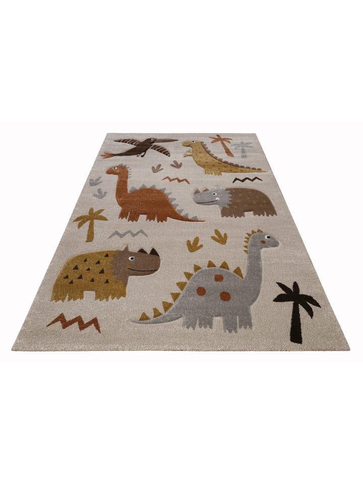 Smart Kids Kinderteppich T-Rex & Friends in sand beige meliert günstig kaufen