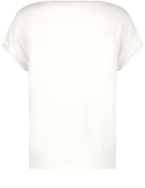 Blusenshirt mit Chiffon-Overlayer