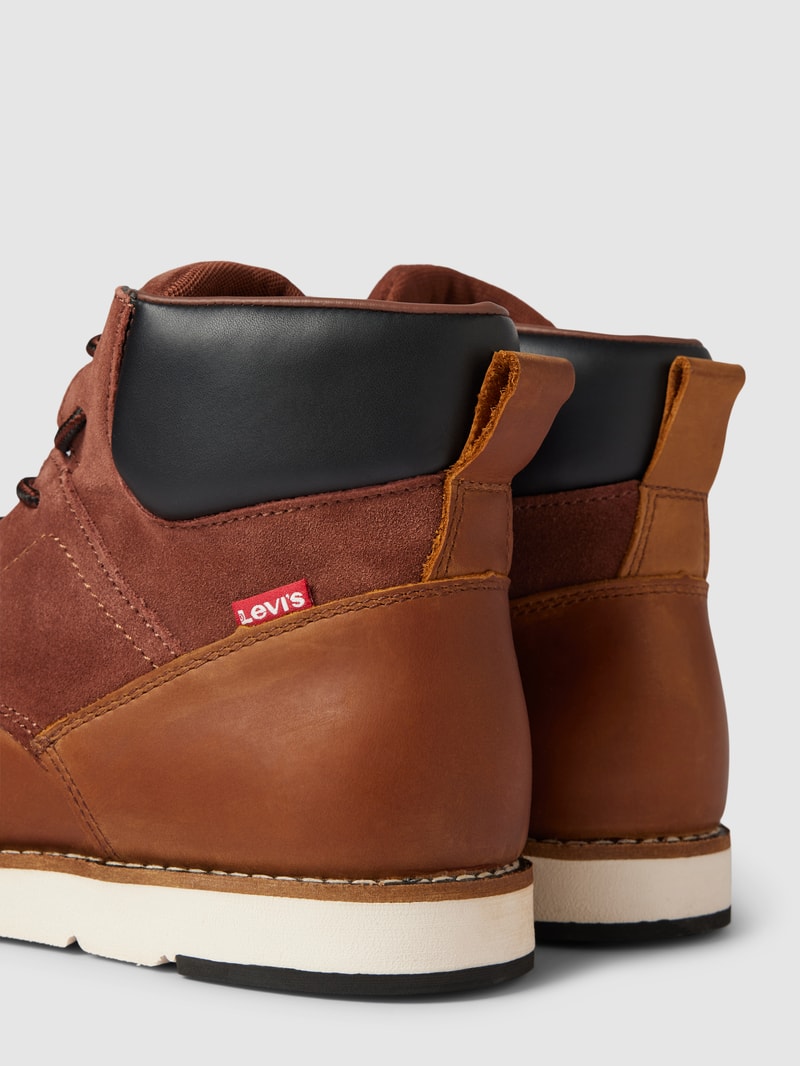 Boots mit Schnürung Modell 'JAX PLUS' in haselnuss braun