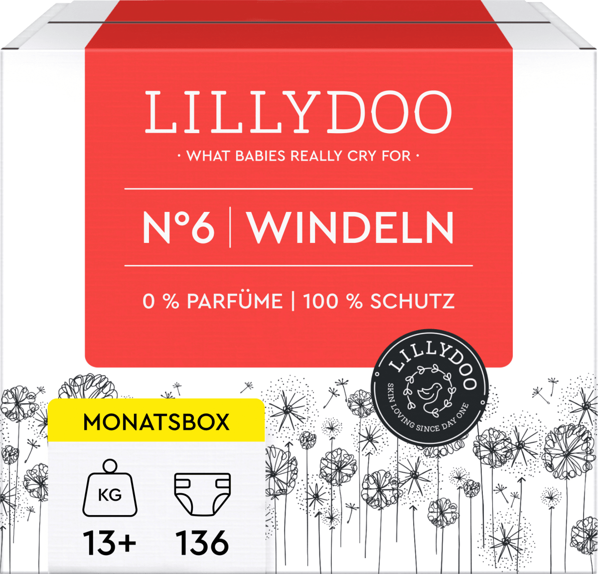Windeln Gr. 6 (13-18 kg), Monatsbox, 136 St
