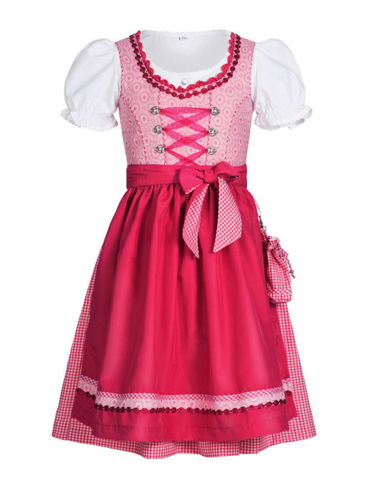 Nübler Kinderdirndl 3-teilig Nuria in Pink günstig kaufen