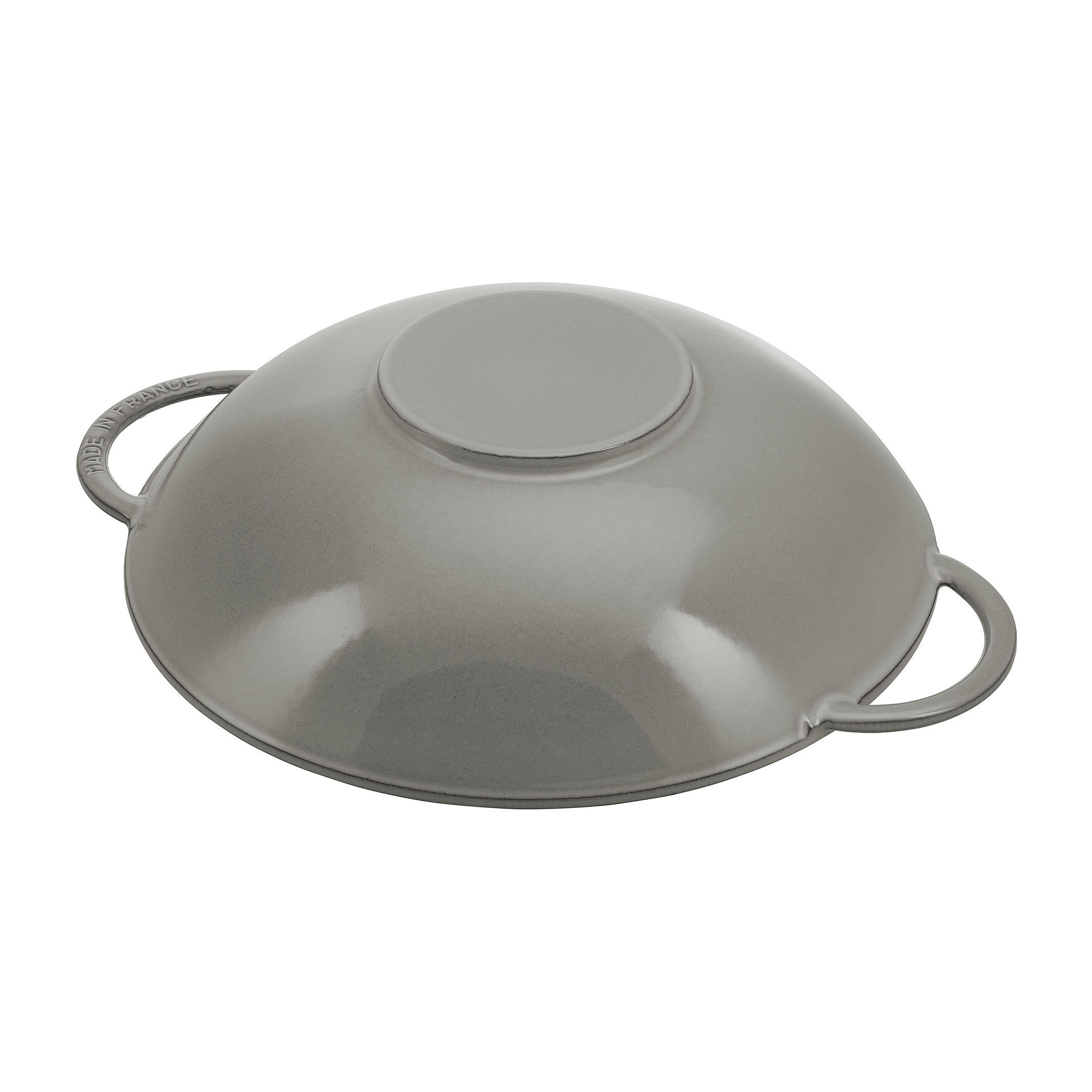 Wok mit Glasdeckel 37 cm, Gusseisen