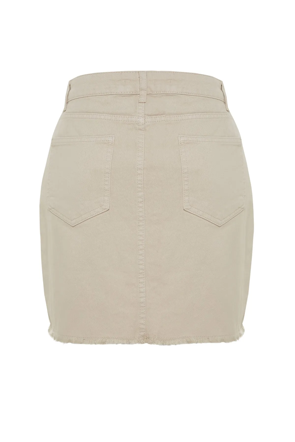 Trendyol Collection  Ecrufarbener Jeansrock TWOSS23ET00260