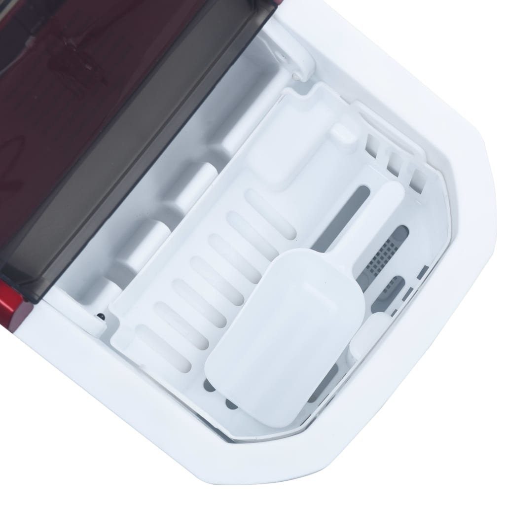 vidaXL Eiswürfelmaschine Eiswürfelbereiter Rot 1,4 L 15 kg / 24 h
