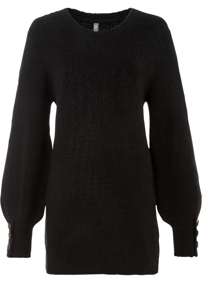 Longpullover mit Knöpfen