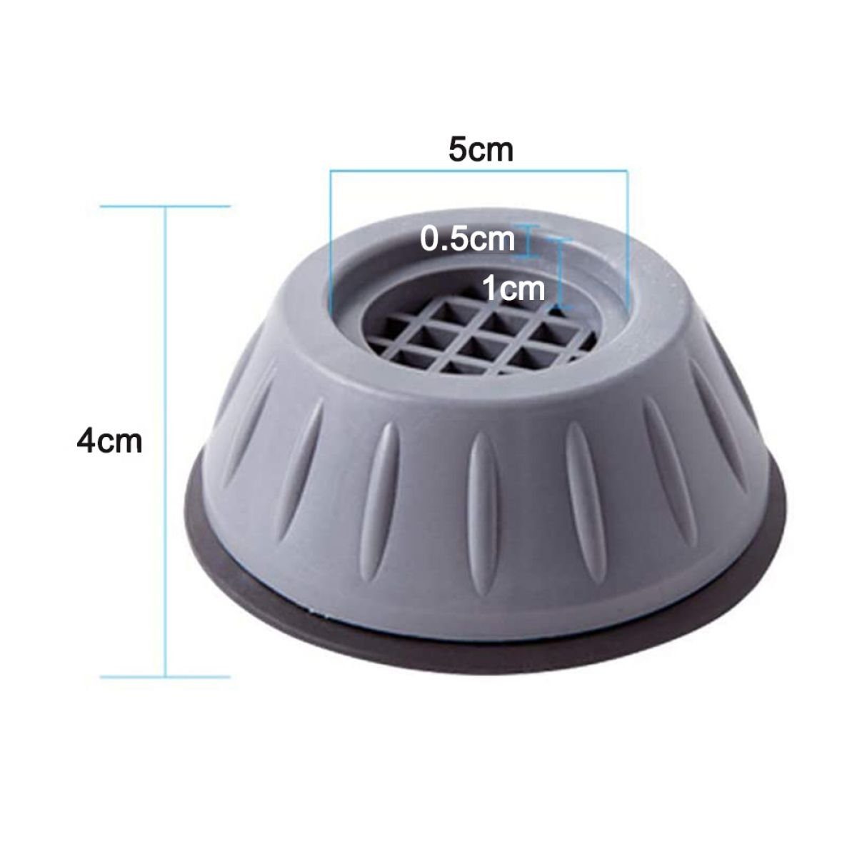 ZmdecQna Waschmaschinenuntergestell Waschmaschine Füße 4 Stück Universal Anti Vibration Anti Rutsch Gummi, Zubehör für Waschmaschine, Geschirrspüler, Nachttisch, Rutschfeste Erhöhung und Stoßdämpfung