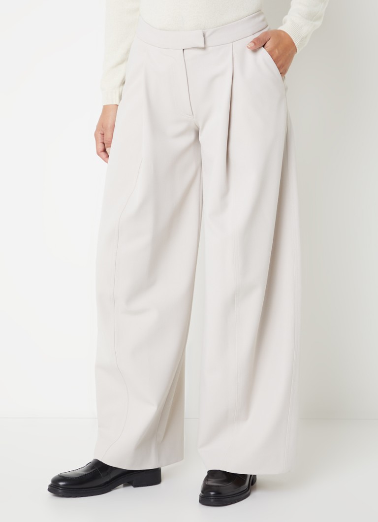 Pantaloni Calvin Klein a vita alta e gamba larga con tasche laterali