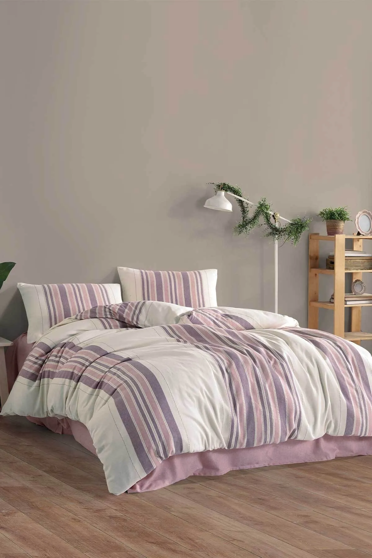 Elart  Marilla Bettbezug-Set für Einzelbett, 3-teilig, getrocknete Rose
