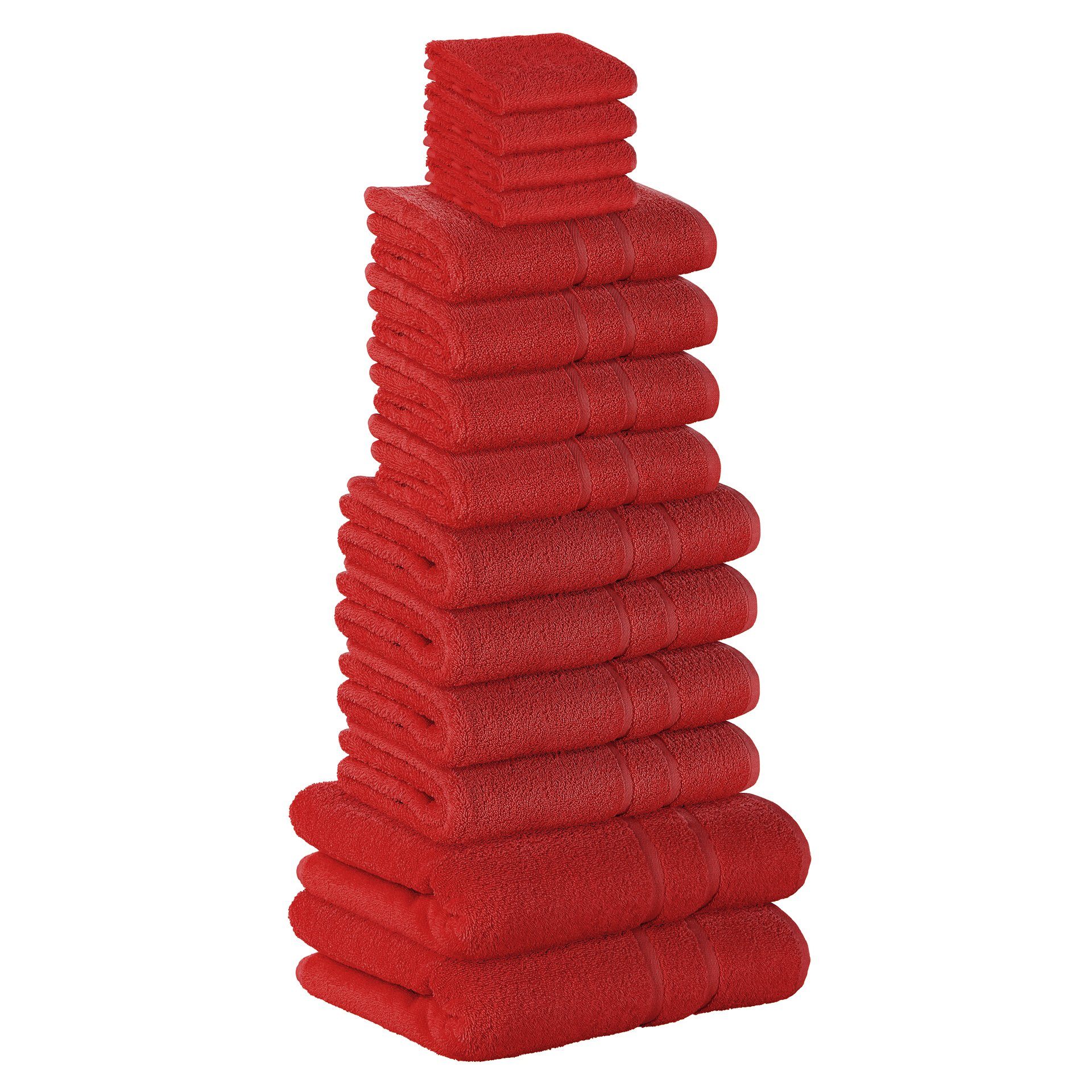 StickandShine Handtuch Set 4x Gästehandtuch 4x Handtücher 4x Duschtücher 2x Badetücher als SET in verschiedenen Farben (14 Teilig) 100% Baumwolle 500 GSM Frottee 14er Handtuch Pack, 100% Baumwolle 500 GSM