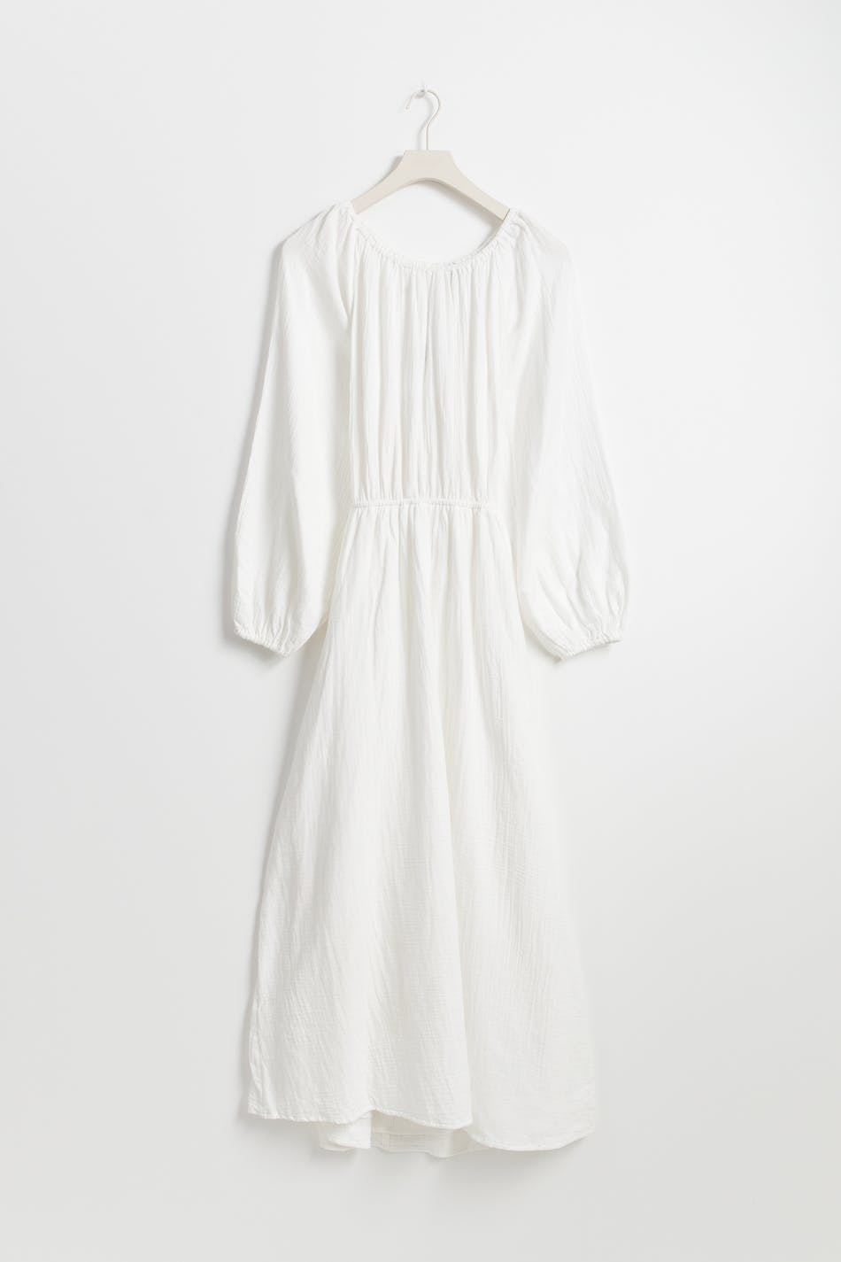 Open back maxi gauze dress