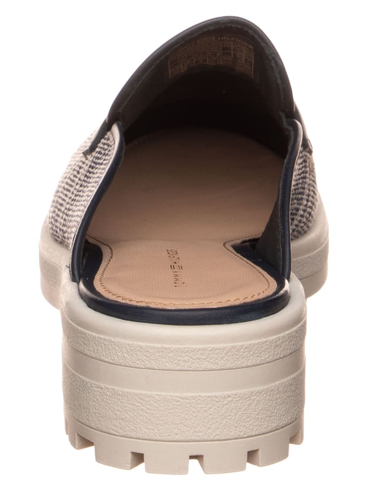 Tommy Hilfiger Shoes Leder-Clogs in Dunkelblau günstig kaufen 40