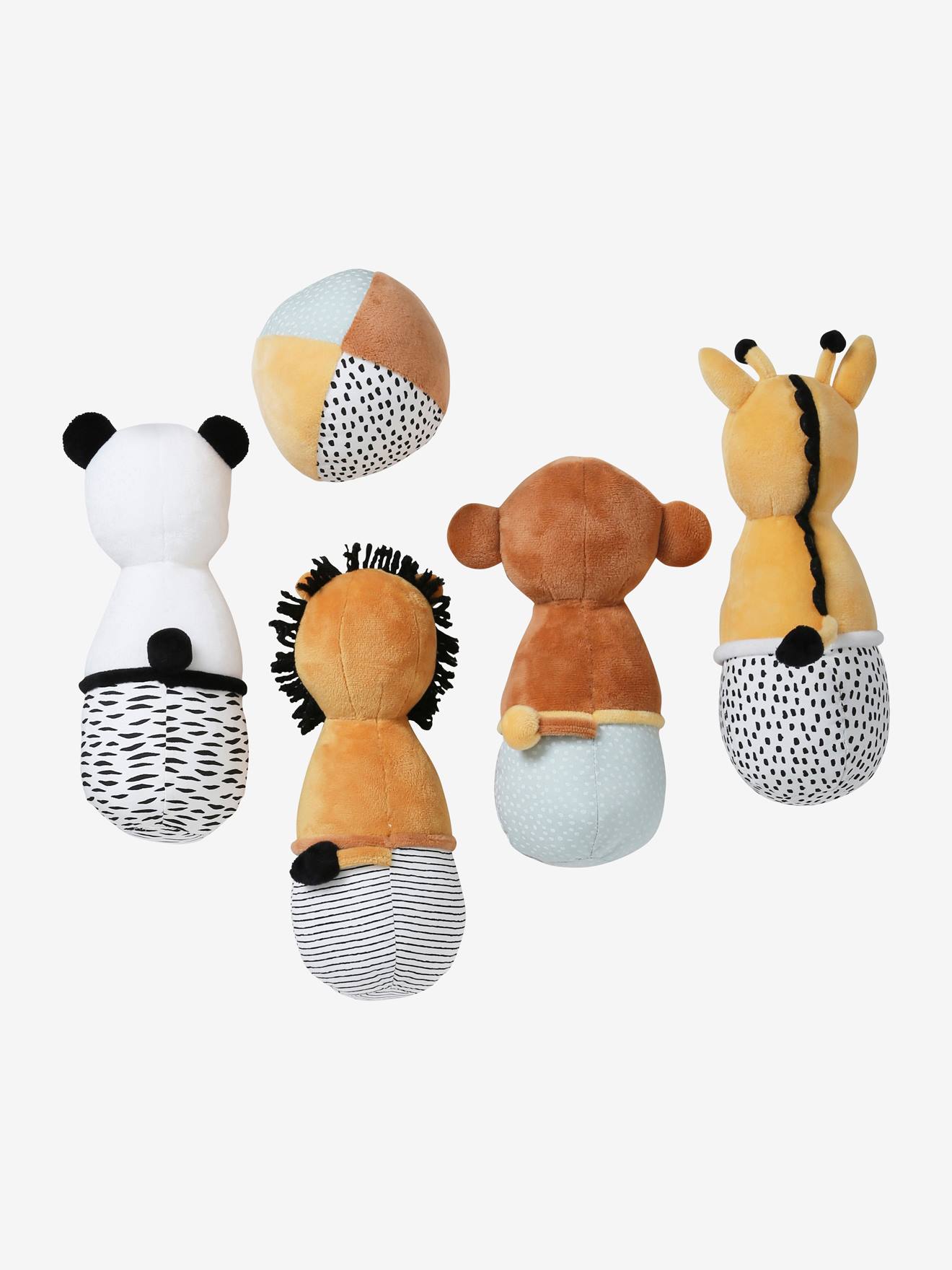 Vertbaudet Baby Stoffkegel Spiel PANDAFREUNDE - mehrfarbig/tansania