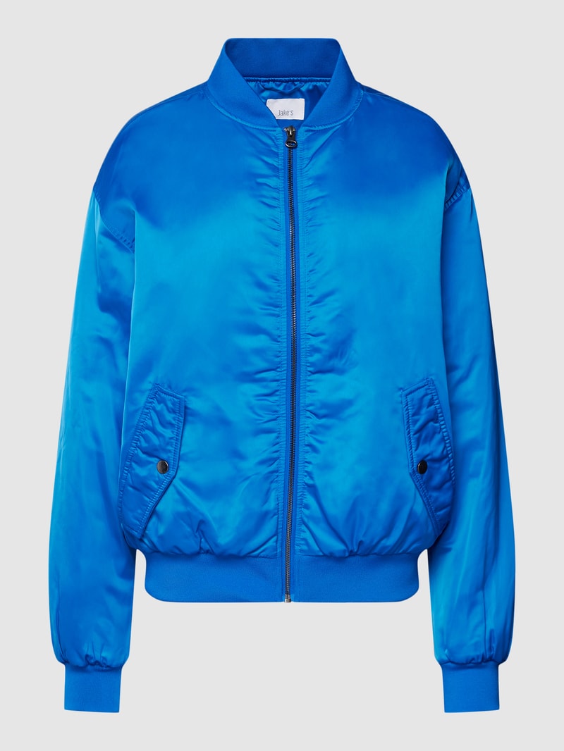 Blouson mit seitlichen Eingrifftaschen in blau