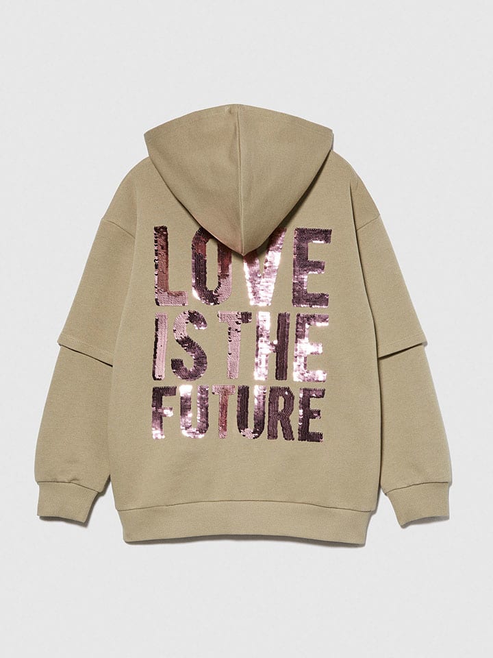 Sisley Sweatjacke in Beige günstig kaufen