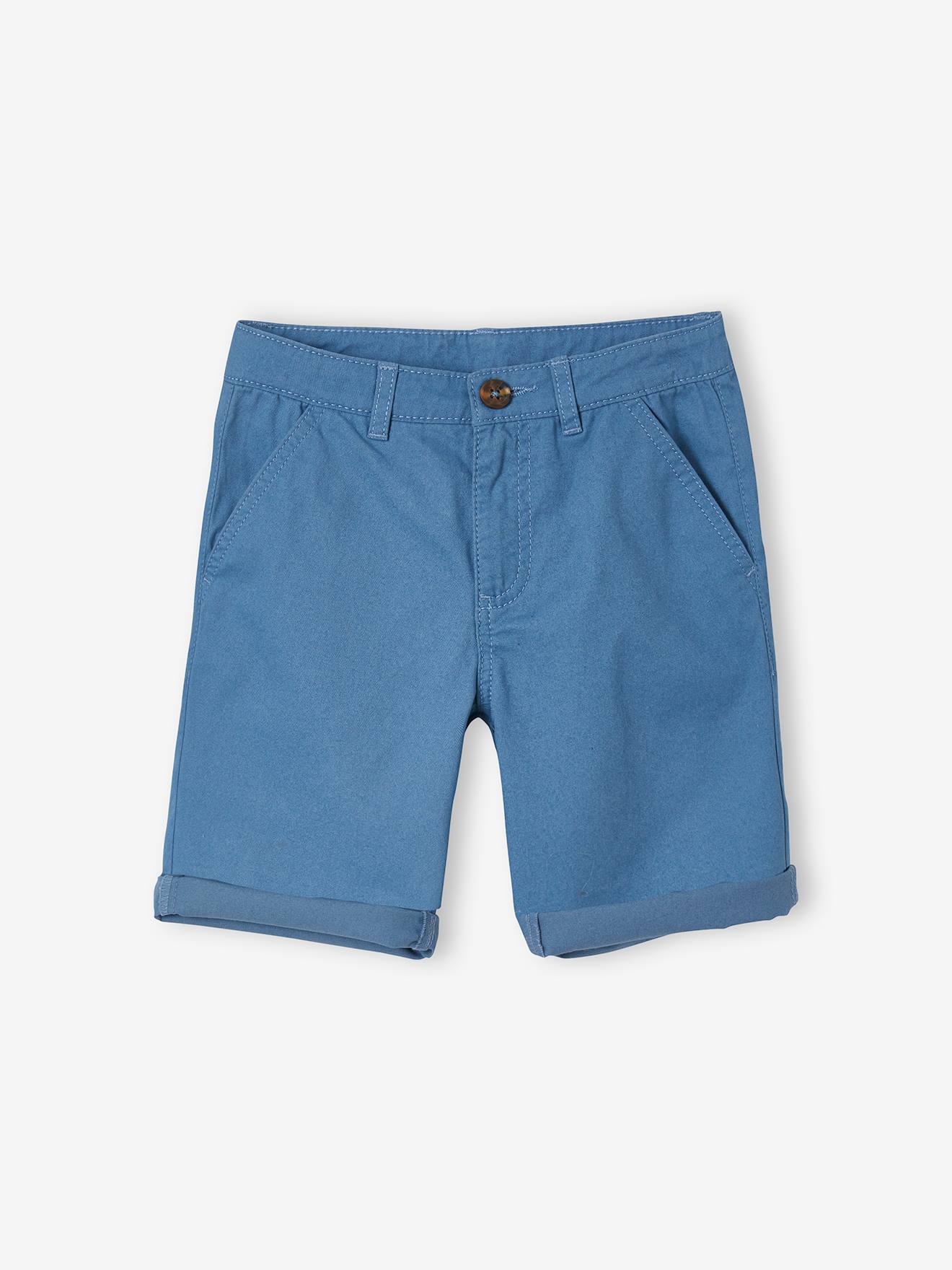 Bermuda chino garçon bleu