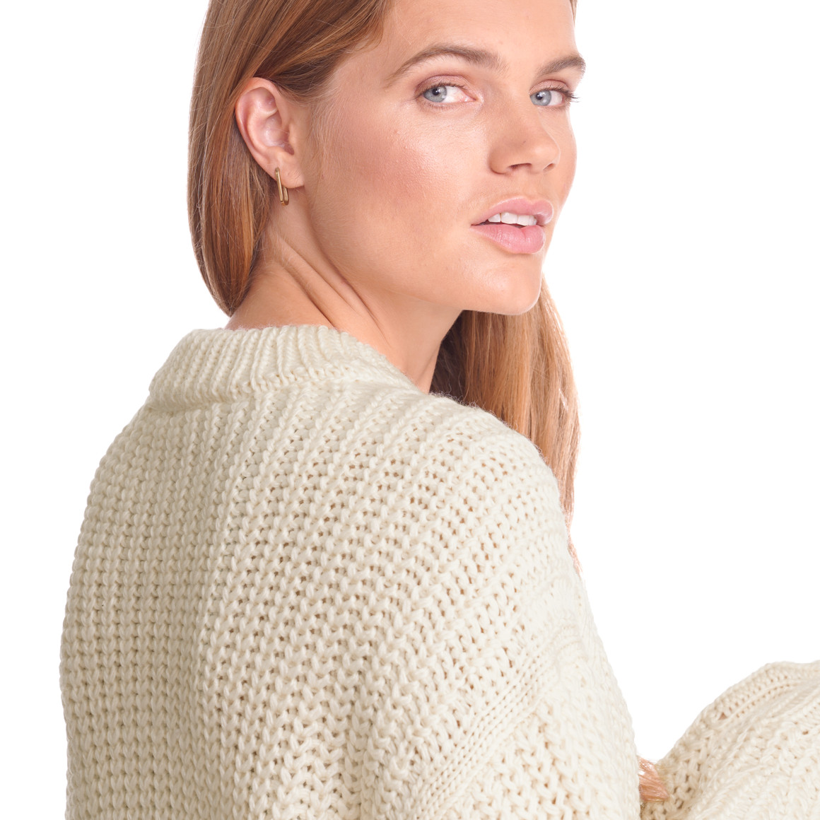 Damen Strickpullover gerippten Dessin