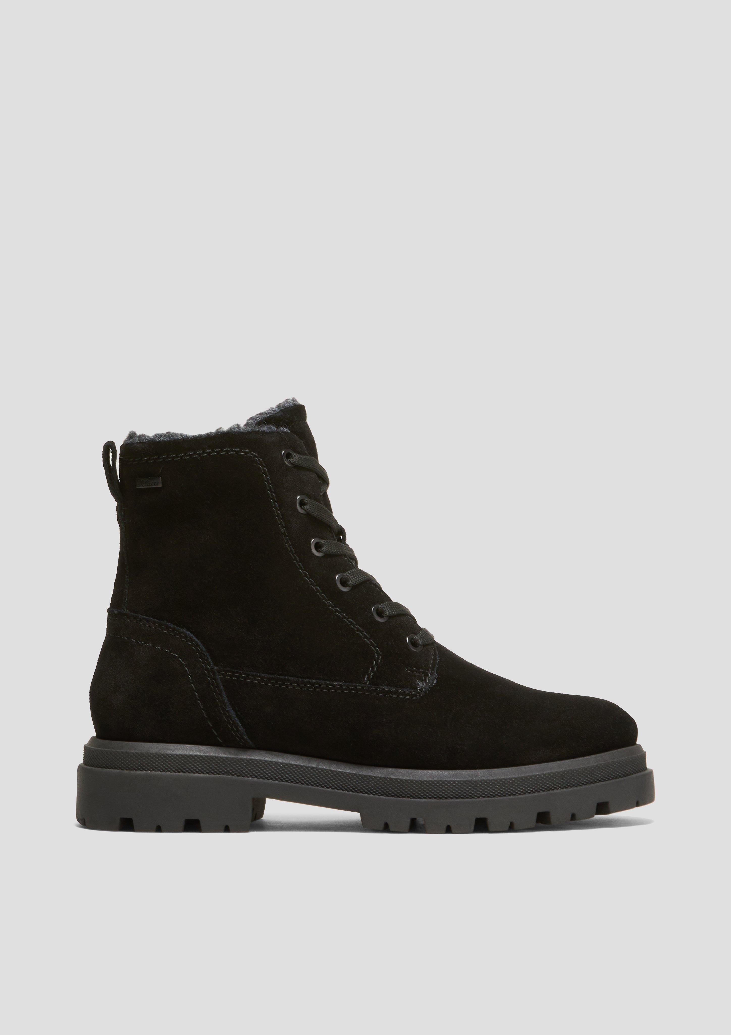 Gefütterte Stiefel aus Veloursleder  6008572-001