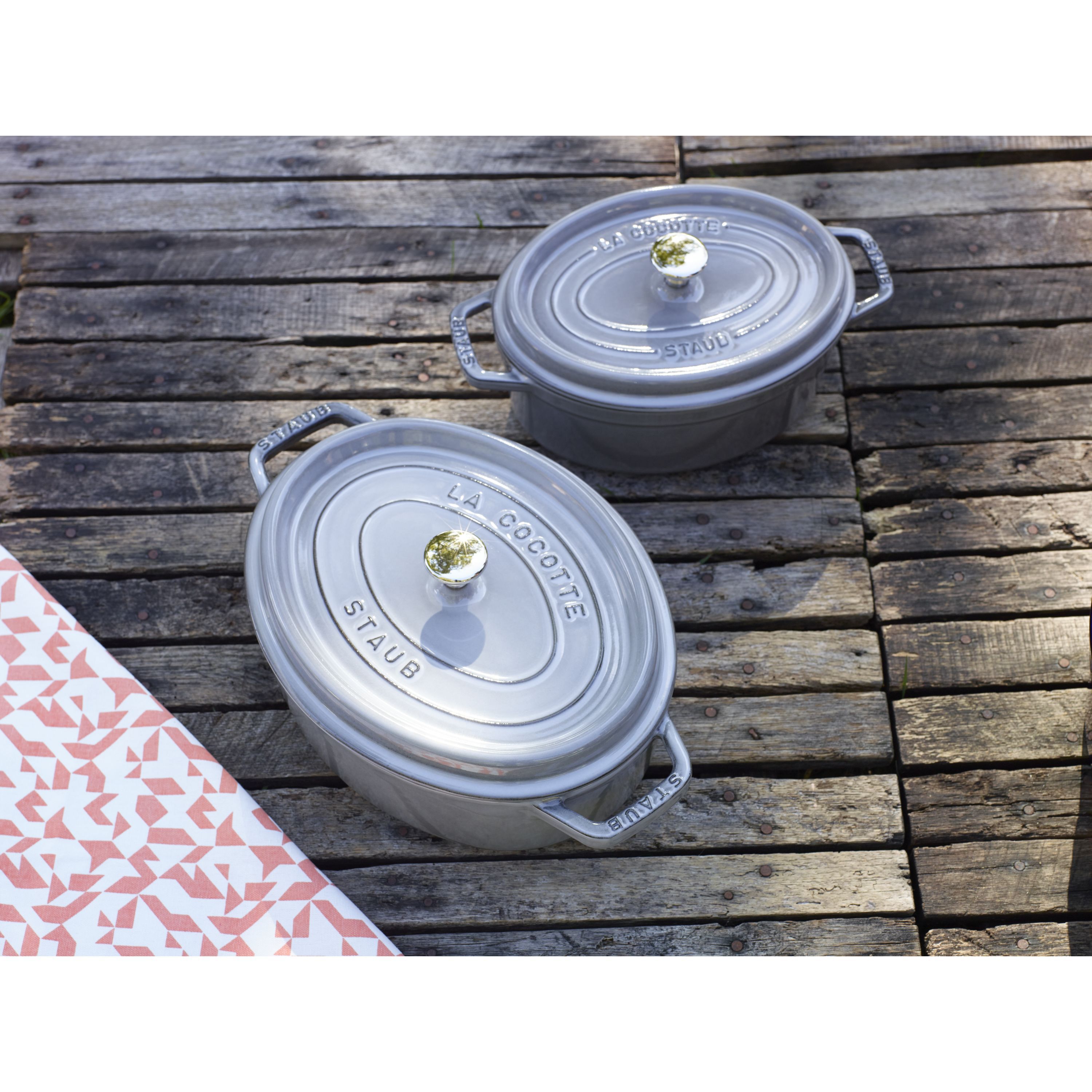 Cocotte 15 cm, oval, Graphit-Grau, Gusseisen