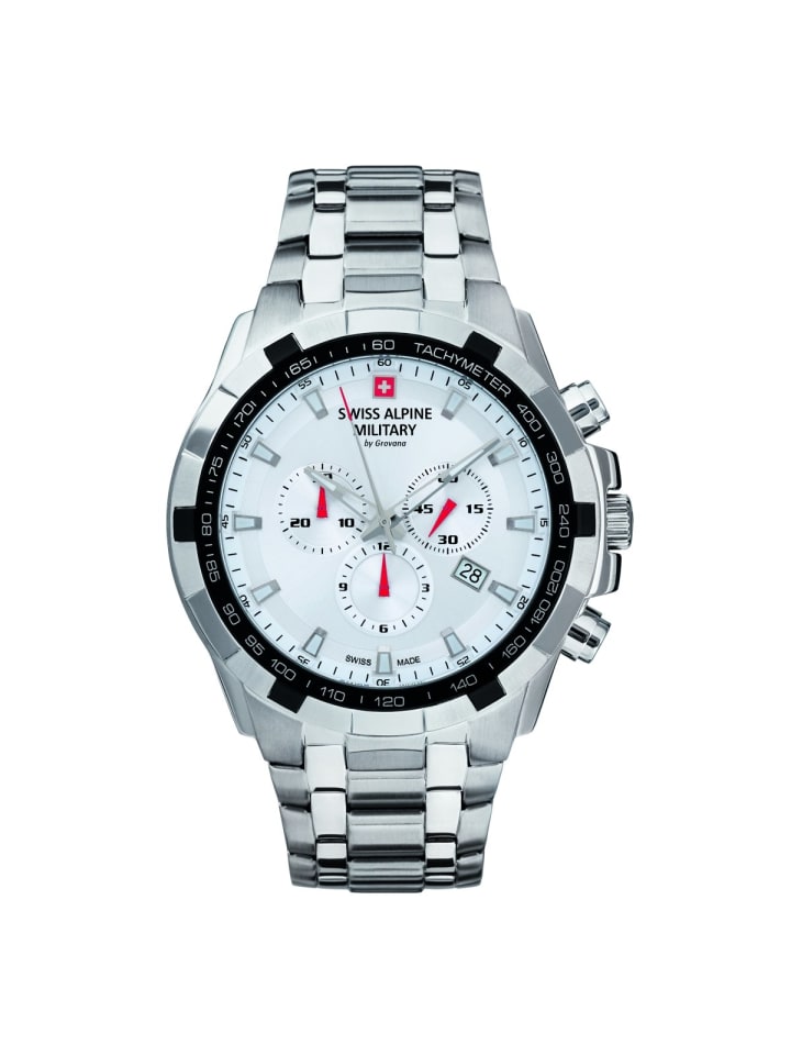 Swiss Military Quarzuhr 7043.9132SAM in Silber günstig kaufen onesize