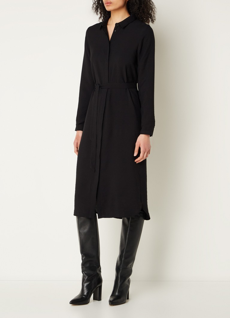 Robe-chemise midi Jonna de by-bar avec ceinture à nouer
