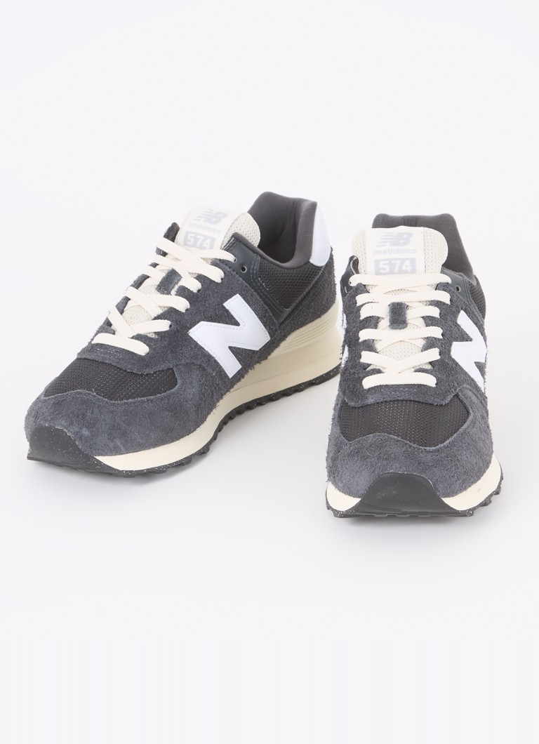 Buty sportowe New Balance 574 ze skóry zamszowej z detalami z siateczki