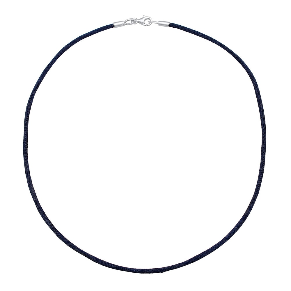 Nenalina Nenalina Collier Femmes Basique Combinable avec Ruban de soie en argent sterling  Bijoux