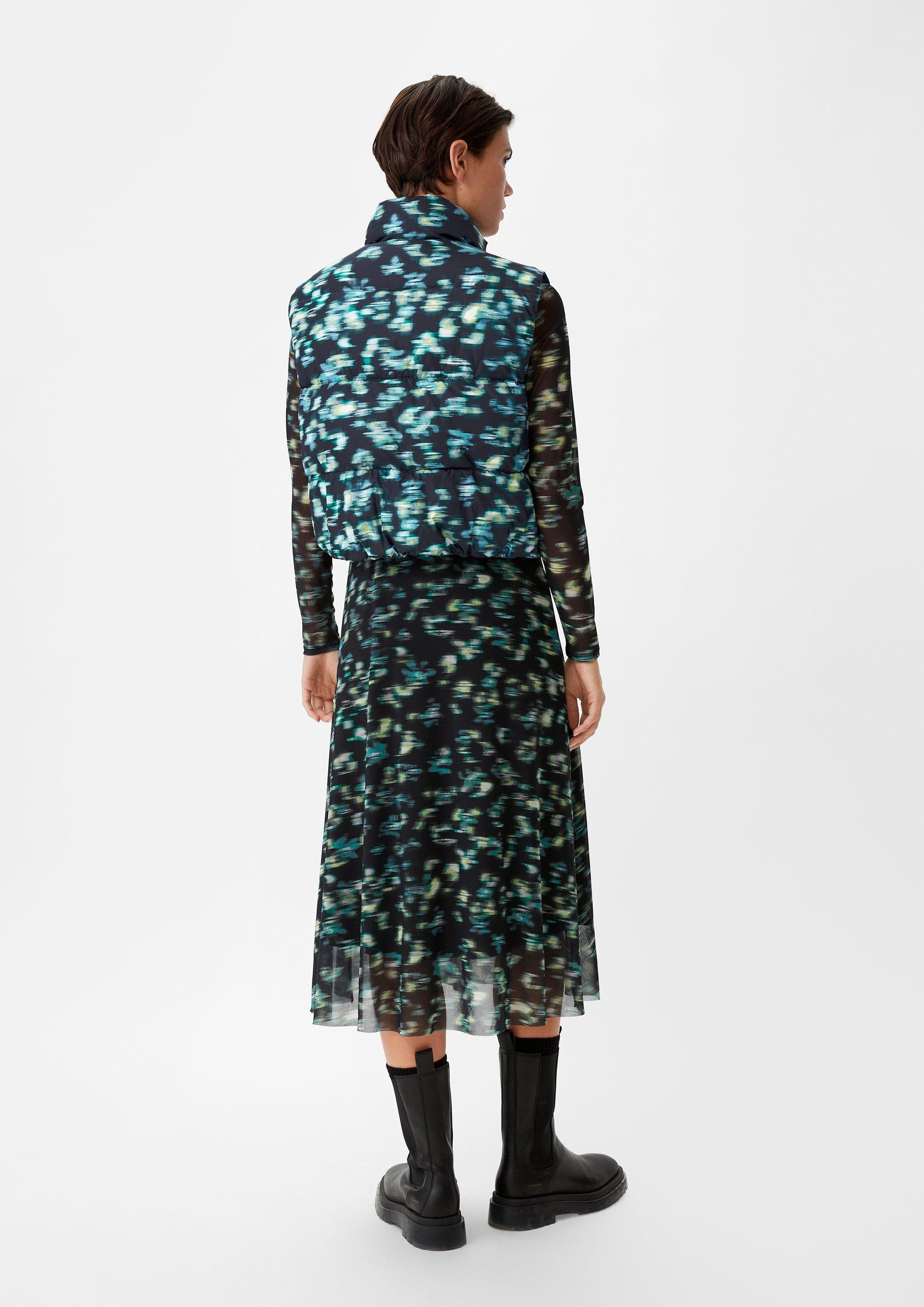 comma casual identity Funktionsweste Steppweste mit Allovermuster