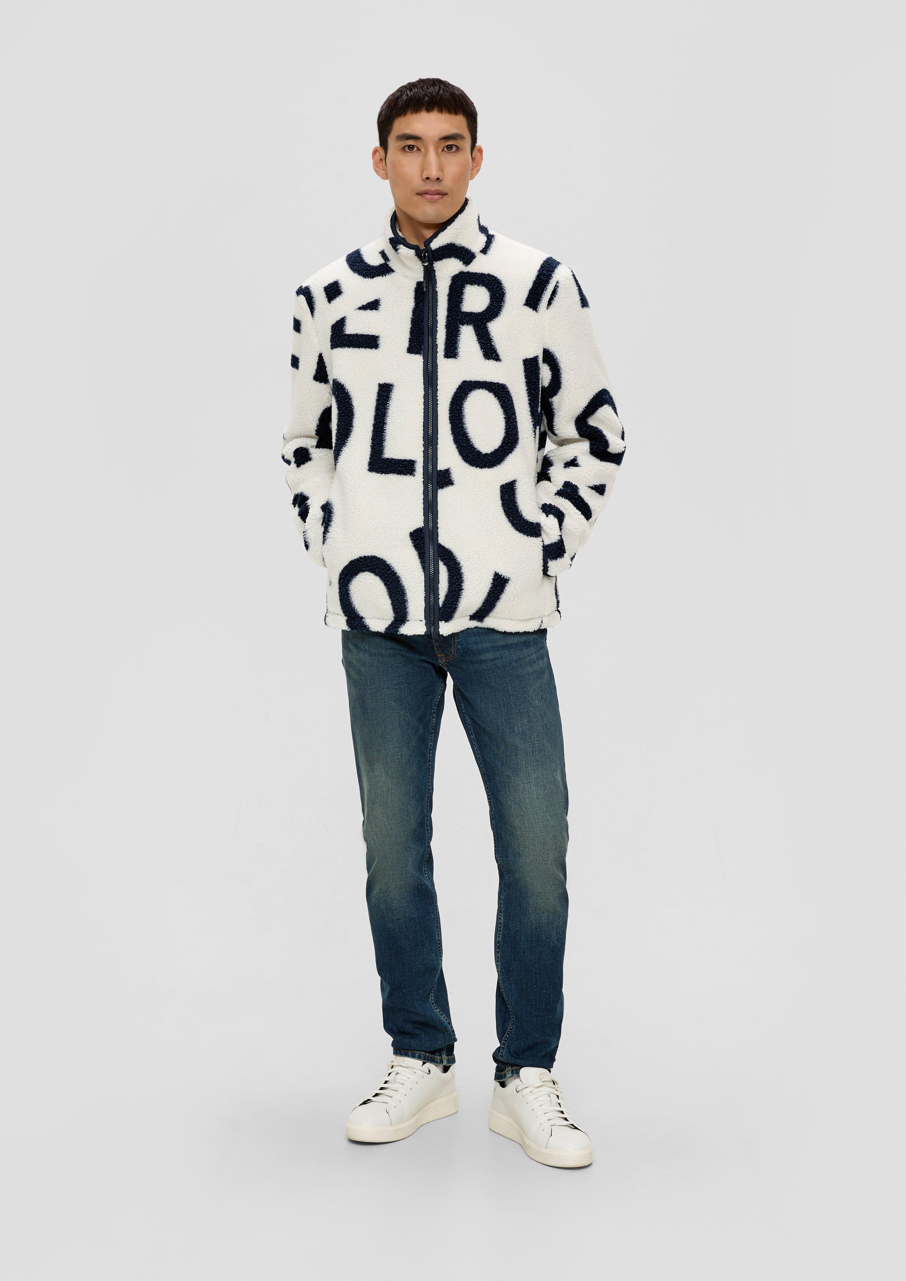 Jacquard-Jacke mit Print  2139198-02F3