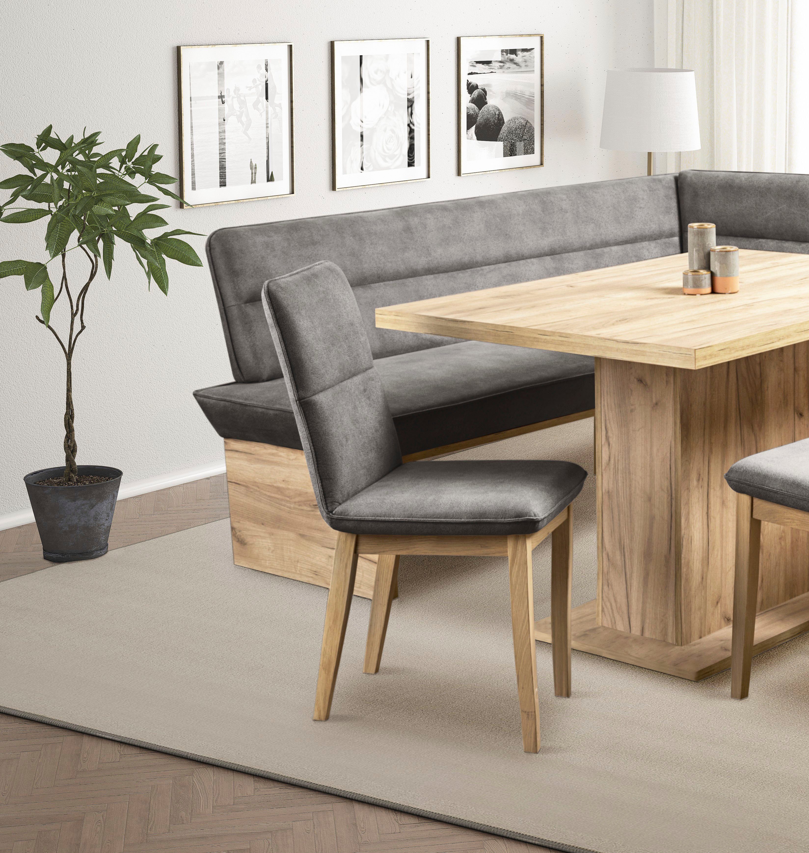 Home affaire 4-Fußstuhl Beluna (Set, 2 St), Gestell und Beine aus massiver Eiche